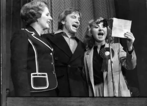 Mrs. Margaret Thatcher with Vince Hill and Lulu seen here sing at a Conservative General Mrs. Margaret Thatcher with Vince Hill and Lulu seen here sing at a Conservative General