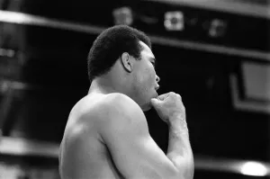 Muhammad Ali in the gym ahead of his clash with Smoking Joe Frazier to be held at Madison Muhammad Ali in the gym ahead of his clash with Smoking Joe Frazier to be held at Madison