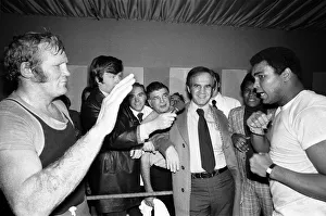 Muhammad Ali met future opponent British Heavy Weight Richard Dunn at the training camp Muhammad Ali met future opponent British Heavy Weight Richard Dunn at the training camp