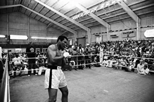 Muhammad Ali training ahead of his upcoming fight against Larry Holmes Muhammad Ali training ahead of his upcoming fight against Larry Holmes