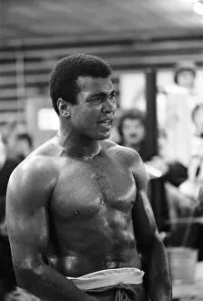 Images Dated 22nd January 1974: Muhammad Ali training at his camp in Deer Lake Pennsylvania 22nd January 1974