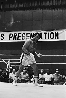 Muhammad Ali training in Deer Lake, Pennsylvania ahead of his second fight with Leon Muhammad Ali training in Deer Lake, Pennsylvania ahead of his second fight with Leon