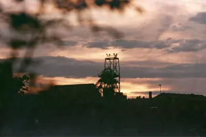 Murton Colliery silhouetted against a night sky Murton Colliery silhouetted against a night sky