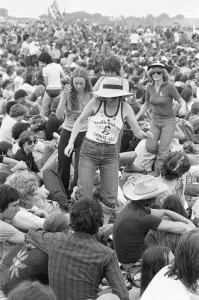 Music fans at The Picnic pop concert at Blackbushe Aerodrome 15th July 1978 Music fans at The Picnic pop concert at Blackbushe Aerodrome 15th July 1978