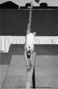 Nadia Comaneci russian gymnast seen here competing in the 1976 Olympic games in Monteral Nadia Comaneci russian gymnast seen here competing in the 1976 Olympic games in Monteral