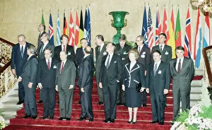 Images Dated 5th July 1990: NATO meeting held a Lancaster House, London. Front row L-R Poul Schluter (Denmark)