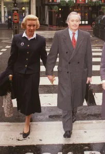 Neil Hamilton Libel case November 1999. The Hamiltons arrive at court for the second Neil Hamilton Libel case November 1999. The Hamiltons arrive at court for the second
