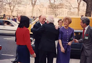 Neil Kinnock and wife Glenys meet Richard Attenborough at Labour party rally - April 1992 Neil Kinnock and wife Glenys meet Richard Attenborough at Labour party rally - April 1992