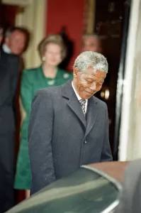 Nelson Mandela meets Margret Thatcher at No.10 Downing Street. July 4, 1990 Nelson Mandela meets Margret Thatcher at No.10 Downing Street. July 4, 1990