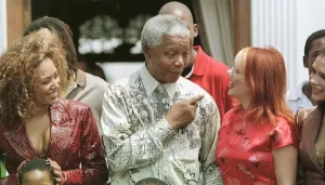Nelson Mandela South African President meets Spice Girls November 1997 (Ginger Spice Nelson Mandela South African President meets Spice Girls November 1997 (Ginger Spice