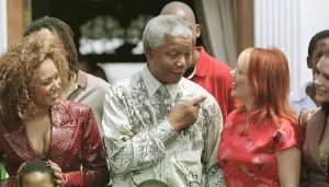 Nelson Mandela South African President November 1997 : meets Spice Girls November Nelson Mandela South African President November 1997 : meets Spice Girls November