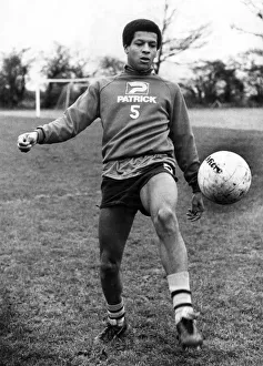 New Birmingham City footballer Howard Gayle in training. 21st January 1983 New Birmingham City footballer Howard Gayle in training. 21st January 1983