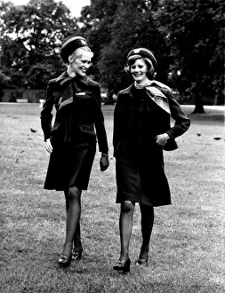 This is the new look for British European Airways girls - uniforms to match their mood This is the new look for British European Airways girls - uniforms to match their mood