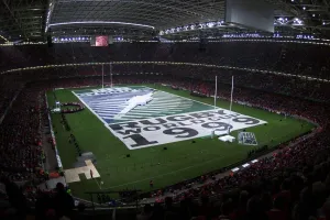 The new Millennium stadium in Cardiff, Wales. LAFRSSAPR05 1104 The new Millennium stadium in Cardiff, Wales. LAFRSSAPR05 1104