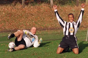 NEWCASTLE TOWN GOALKEEPER PHILIP BUTLER GETS DOWN TO SOME SECRET TRAINING WHEN HE NEWCASTLE TOWN GOALKEEPER PHILIP BUTLER GETS DOWN TO SOME SECRET TRAINING WHEN HE