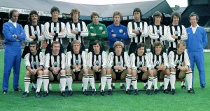 Newcastle United pose for a team shot at St James July 1976 Newcastle United pose for a team shot at St James July 1976