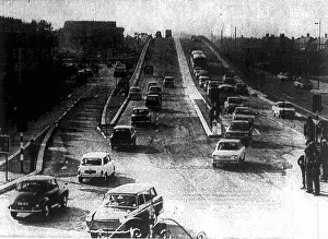 The Newly opened Gabalfa Fly-over in Cardiff . 10th March 1971 The Newly opened Gabalfa Fly-over in Cardiff . 10th March 1971