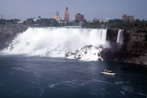 The Niagra Falls on the border between Canada and USA The Niagra Falls on the border between Canada and USA