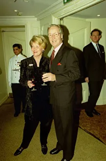 Nicholas Parsons Actor/TV Presenter December 98 With his wife at the Variety Club Nicholas Parsons Actor/TV Presenter December 98 With his wife at the Variety Club
