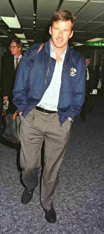 Images Dated 29th September 1997: Nick Faldo Golfer at Heathrow Airport September 1997 after winning the Ryder Cup at