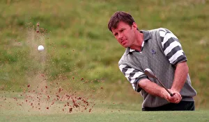 Nick Faldo during practice for Open Golf Championship July 1997 at Troon Nick Faldo during practice for Open Golf Championship July 1997 at Troon