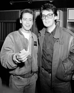 Nick Hayward & Mike Reid pictured 19/01/1989 Nick Hayward & Mike Reid pictured 19/01/1989