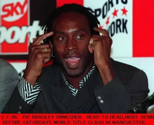 Nigel Benn before his world title clash in Manchester with Steve Collins Nigel Benn before his world title clash in Manchester with Steve Collins