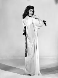 Nightwear: Woman wearing night dress. 1955 Nightwear: Woman wearing night dress. 1955