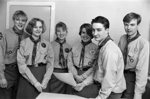 Nineteen-year-old Gary Pearson (2nd right) , who has been presented with the Queens Scout Nineteen-year-old Gary Pearson (2nd right) , who has been presented with the Queens Scout