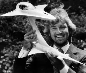 Noel Edmonds Tv Presenter Shows Off A Model Of His Craft In Which He Hopes To Break The Noel Edmonds Tv Presenter Shows Off A Model Of His Craft In Which He Hopes To Break The