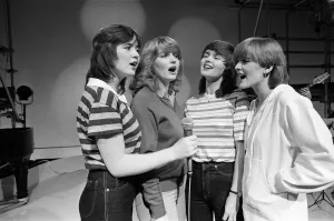 The Nolan sisters filming a TV appearance in Scotland. 8th November 1980 The Nolan sisters filming a TV appearance in Scotland. 8th November 1980