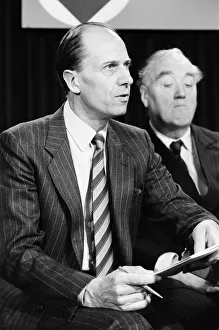 Norman Tebbit at the launch of the Conservative Party Manifesto at Conservative HQ in Norman Tebbit at the launch of the Conservative Party Manifesto at Conservative HQ in