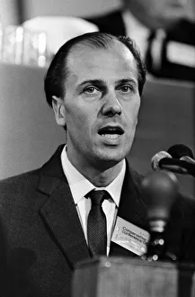 Norman Tebbit on the second day of the Conservative party conference. October 1966 Norman Tebbit on the second day of the Conservative party conference. October 1966