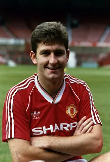 Norman Whiteside of Manchester United poses at Old Trafford. 12th January 1989 Norman Whiteside of Manchester United poses at Old Trafford. 12th January 1989
