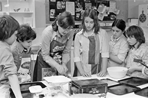 Northfield School, Billingham, Stockton-on-Tees, Circa 1978. Cookery Class Northfield School, Billingham, Stockton-on-Tees, Circa 1978. Cookery Class