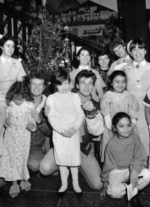 Norwegian pop group A-ha present a Christmas tree to Queen Elizabeth Hospital Norwegian pop group A-ha present a Christmas tree to Queen Elizabeth Hospital