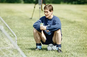 Nottingham Forest and England footballer Nigel Clough on the England tour of USA July Nottingham Forest and England footballer Nigel Clough on the England tour of USA July