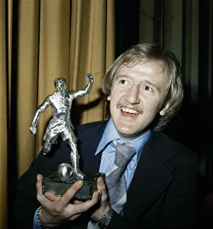 Nottingham Forest footballer Kenny Burns holding his Player of the Year Award May 1978 Nottingham Forest footballer Kenny Burns holding his Player of the Year Award May 1978