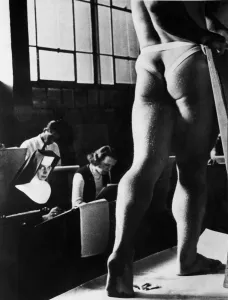 Nun at a life drawing class. 10th June 1938 Nun at a life drawing class. 10th June 1938