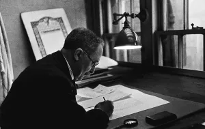 Office Clerk working at his desk February 1930 Office Clerk working at his desk February 1930