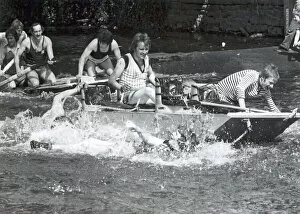 Images Dated 1st May 1980: The Ogwr Tiki Raft Race, River Ogmore, Bridgend, South Wales, in May 1980