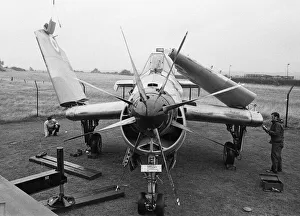 An Old Fairey Gannet aircraft landed at the Midland Air Museum in Coventry An Old Fairey Gannet aircraft landed at the Midland Air Museum in Coventry