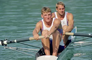 Olympic Games 1992 Barcelona Mathew Pinsent and Steve Redgrave win the coxless two Olympic Games 1992 Barcelona Mathew Pinsent and Steve Redgrave win the coxless two