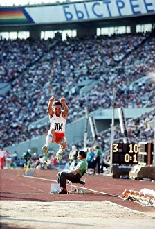 Olympic Games Moscow 1980 Long Jump. Yordan Yanev of Bulgaria Olympic Games Moscow 1980 Long Jump. Yordan Yanev of Bulgaria