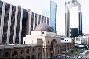 Overlooking Supreme Court with Sun Hotel Towers and Sanlam building in background Overlooking Supreme Court with Sun Hotel Towers and Sanlam building in background