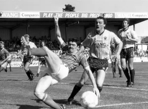 Oxford United v Portsmouth league match at the Manor Ground August 1987 Oxford United v Portsmouth league match at the Manor Ground August 1987