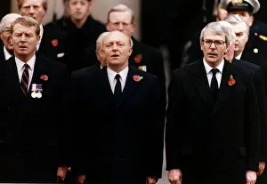 Paddy Ashdown with John Major and Neil Kinnock at the Cenotaph in London on Remembrance Paddy Ashdown with John Major and Neil Kinnock at the Cenotaph in London on Remembrance
