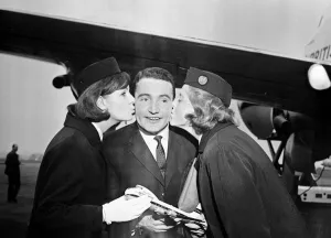 Paddy Hopkirk arrives back in the UK after winning the 1964 Monte Carlo Rally in a Mini Paddy Hopkirk arrives back in the UK after winning the 1964 Monte Carlo Rally in a Mini