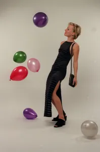 Party Dress fashion shots with balloons, December 1997 Party Dress fashion shots with balloons, December 1997
