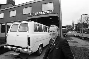 Pastor Carl Landahl at the Swedish Mission, Middlesbrough. 1977 Pastor Carl Landahl at the Swedish Mission, Middlesbrough. 1977